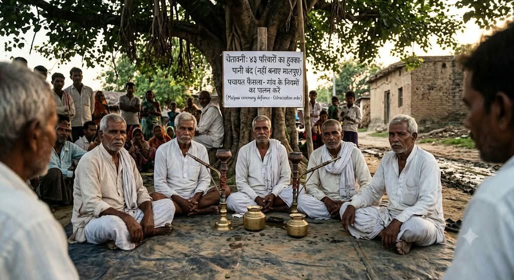 मालपुए नहीं बनने पर 43 परिवारों का हुक्का-पानी बंद ………जीना हुआ दूभर