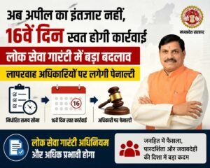 मध्यप्रदेश में लोक सेवा गारंटी में बड़ा बदलाव…… लापरवाह अधिकारियों पर लगेगी पेनाल्टी