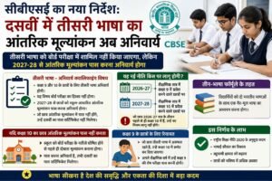 सीबीएसई का नया निर्देश….. दसवीं में तीसरी भाषा का आंतरिक मूल्यांकन अब अनिवार्य