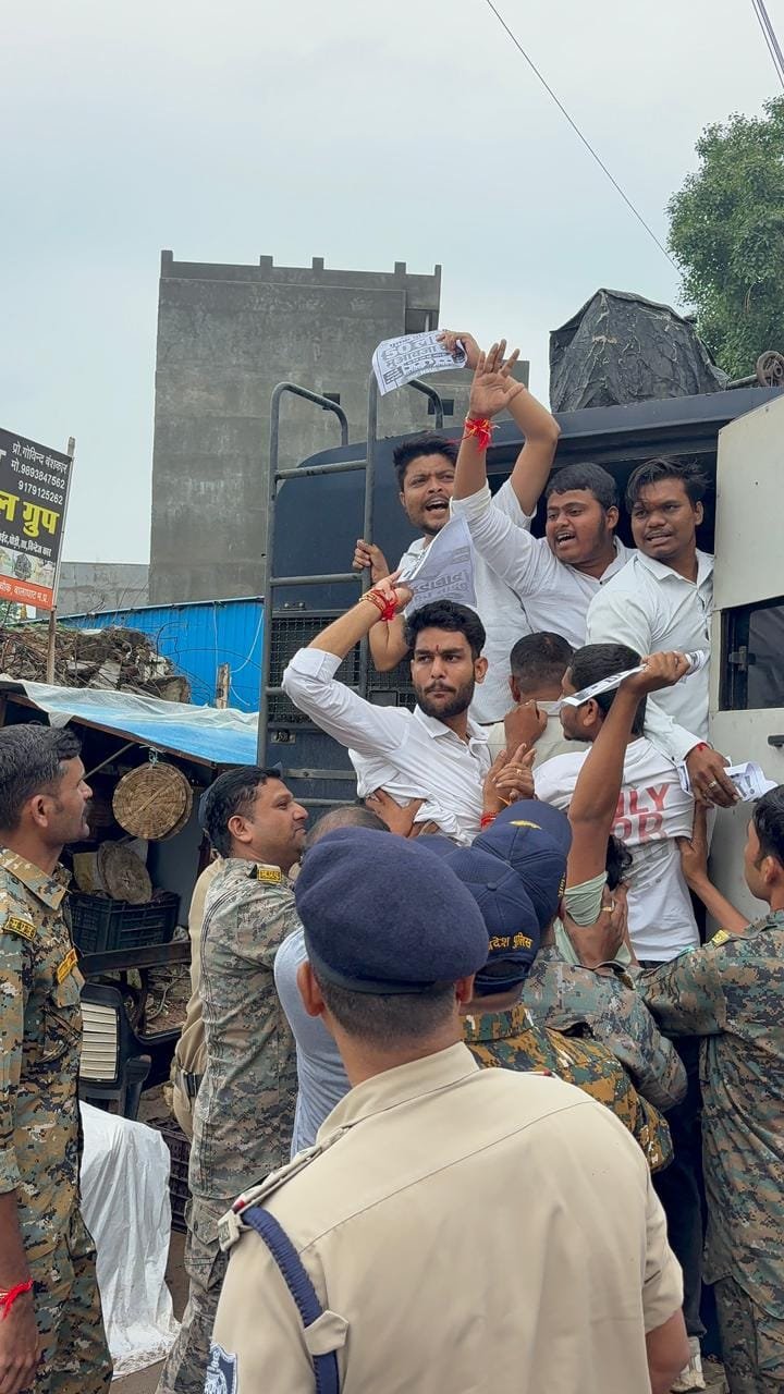 बैगा बच्चों की मौत को लेकर मुख्यमंत्री के आगमन पर एनएसयूआई ने उठाई आवाज