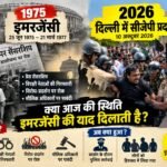 दिल्ली में प्रदर्शन…… 1975 की इमरजेंसी की तुलना पर छिड़ी बहस